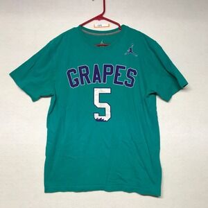 Jordan Mens Grapes 5 Graphic T-Shirt Teal Purple AJ5 Retro Size Large